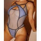 Fashion Sexy Mesh See-Through Hollow Bodysuit M21BS206