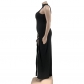 Temperament High Waist Hollow Lace Up Long Oversized Dress OSS22120