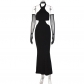 Fashion Slim Side Cutout Halter Dress D227767K