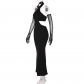 Fashion Slim Side Cutout Halter Dress D227767K