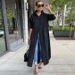 Fashionable casual solid color long coat GLS10077