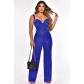Sexy suspenders fashion flared pants high waist slim foreign trade jumpsuit CQ8131