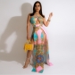 Digital Printing Fashion Sexy Women Dresses F245