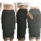 Solid Color Pack Hip Fringe Knee-Length Skirt Slim Skirt SD20402