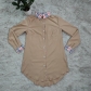 Temperament solid color casual plaid shirt skirt 3 colors K7105