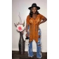 Women's Solid Color Casual Fringe Cutout T-Shirt TS1203