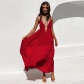 Boho V-Neck Dress Sexy Sling Dress QY21674