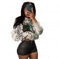 Skinny pants PU leather women's shorts casual X22PT201