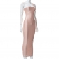 One Shoulder Solid Color Sleeveless Dress M22DS174