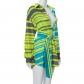 Long Sleeve Printed Swimwear Shirt Jacket X22TP021