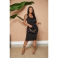 Women's Slim Fit Graphic Print Sleeveless Dress FE232