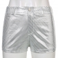 Fashion Personality Shiny Silver High Waist Small Size Tight Button Short Hot Pants KJ20372