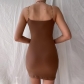 Backless hollow suspender skirt sexy slim bag hip dress women D238039G