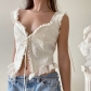 Fashion Solid Color Faux Bamboo Lace Tie Tank Top YY22022PF