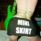 Letter Print Loose Casual Bag Hip Mini Skirt Women E22SK125