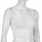 Women's fashion simple bow lace pleated V-neck sleeveless slim vest women LQWBT21216