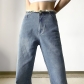 Street Trend Hot Girl Hollow Embroidered Flower Raw Edge Jeans Low Waist Slim Slim Pants P23202