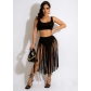 Sexy tassel casual two-piece set LY071