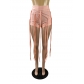 Fashion Casual Solid Color Fringe Ladies Shorts M7477