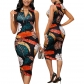 Sexy Fashion Digital Print Short Sleeve Women Dress SMR11066