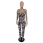 Sexy Loose Sling Double Sided Pocket Fashion Camouflage Jumpsuit PQ8696