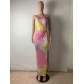 Women's Tie Dye Contrast Dress OMM1063