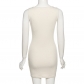Fashion Hollow Out Women's Shoulder Strap Solid Color Pin Slim Bag Hip Dress Short Skirt Women K21D11297