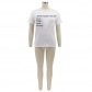 Women's Short Sleeve Letter Print Fashion T-Shirt MM2166