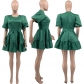 Casual Green Princess Dress Puff Dress JC7085