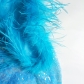 Feather Patchwork Sequin Sexy Irregular Slit Blue Evening Dress M7475