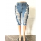 Women's New Stretch Tassel Ripped Sexy Jeans Pants A3309