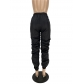 Ladies Fashion Pleated Hem Split Zipper Waterproof Casual Pants Long Pants AN5258