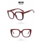 Square bag flower glasses frame 2022 new European and American personality flat mirror fashion large frame plain fashion glasses frame retro KD673925120804