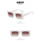 Square Rice Nail Sunglasses V-Shaped Sunglasses Fashion Narrow Frame Sunglasses Trend Women KD8661