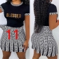 Casual Fashion Striped Letter Print Two Piece Set ST2450