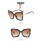 T Polygon Sunglasses Fashion Large Frame Butterfly Cat Eye Sunglasses Gradient Sunglasses KD6925
