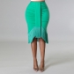Tight high waist pleated plus size hip skirt sexy tassel skirt one step skirt M7442