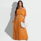 Dot Print Fashion Casual Long Plus Size Women's Dress OSS22385-2