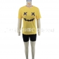 Smiley Print Short Sleeve Casual Sports Suit YY8692