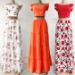 Floral Print Colorblock Suit Swing Dress XYL02261