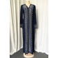 Casual Plus Size Women's Robe V Neck Zipper Diamond Dress High Quality XYL2729