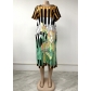Fashion Print Plus Size Women's Print Dress XYL8166