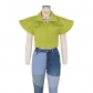 Air Layer Temperament Feifei Sleeve Women's Stand Collar Vest Sleeveless T-Shirt G0461