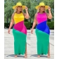 Women's Sexy Sleeveless Digital Positioning Print Casual Dress Y5232