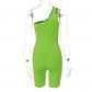 Solid Color One Shoulder Slim Fit Hip Lift Sports Yoga Jumpsuit P175808W