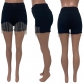 Women's Frayed Rhinestone Tassel Shorts Jeans Q21Y859