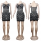 Suspender Slim Fit Hot Diamond Dress Nightclub Dress SK2520