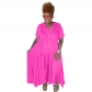 Plus Size Women Fashion Casual Button Lapel Dress YZM77482