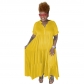 Plus Size Women Fashion Casual Button Lapel Dress YZM77482