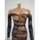 Women's sexy hollowed-out underwear Sexy hollowed-out nightclub dress FFD1177